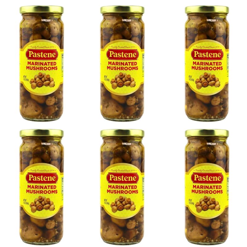 Pastene Marinated Mushrooms, 16 Ounce (6 Pack)