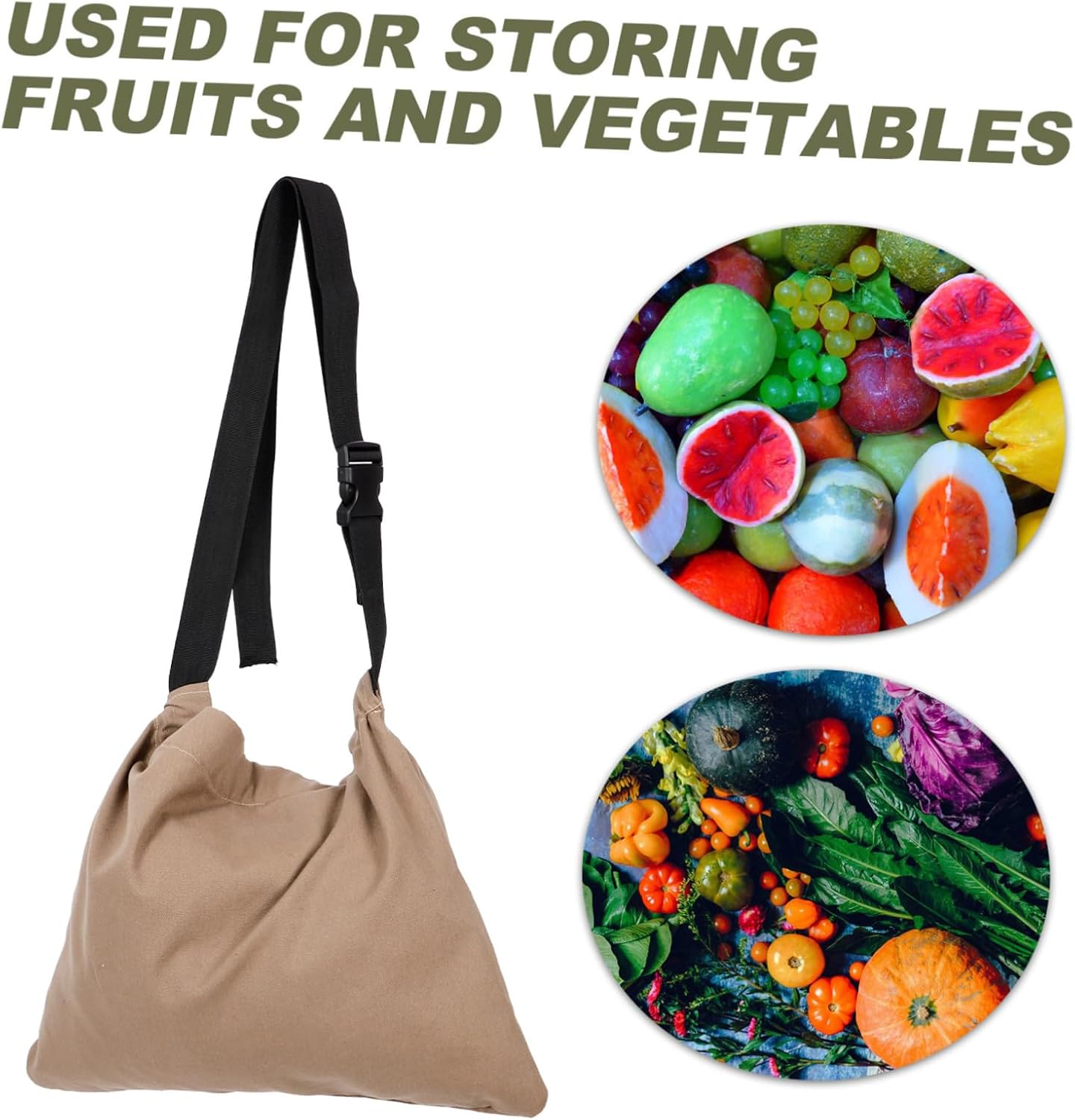 71pEhTbOl3L._AC_SL1500_.jpg BESPORTBLE Vegetable Garden Picks 5pcs Fruit and Vegetable Picking Bags Vegetables Harvest Picking Aprons Mushroom Bag Gardening Fruit Picking Apron Garden Bag Vegetable Picking Aprons Canvas - Image 6