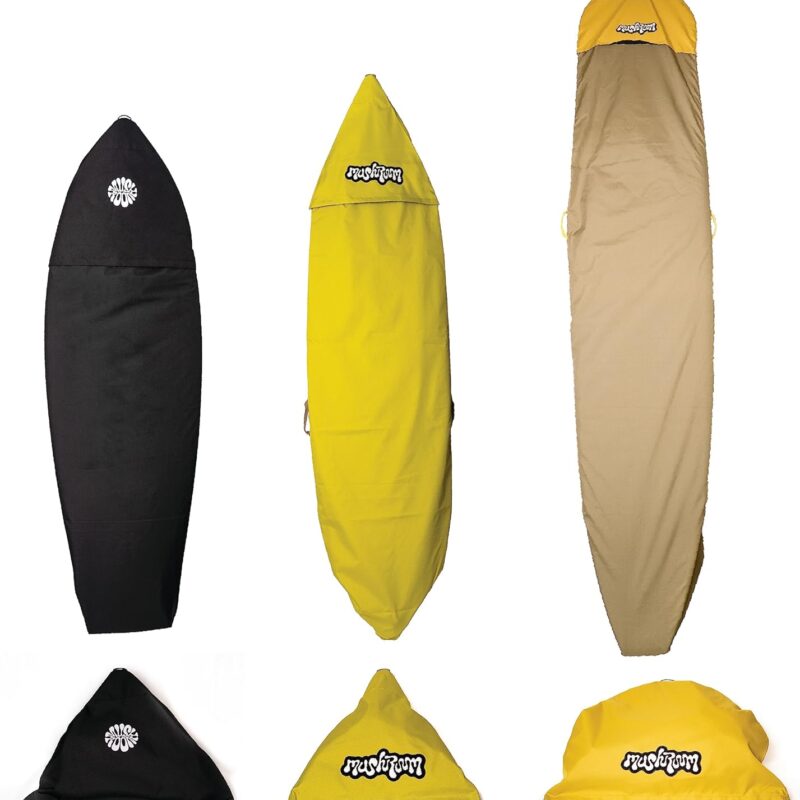 Mushroom Surf: Portable Recycled Surfboard Cover & Sock – Choose Your Bag Color and Size.