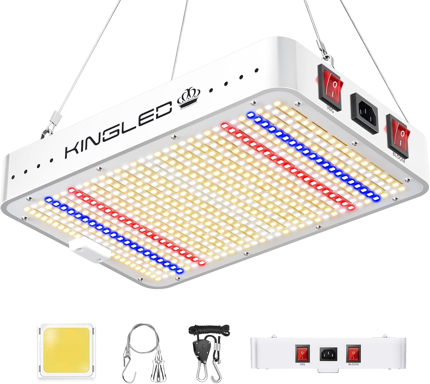 71uF7lSjkLL._AC_SL1500_.jpg KingLED 2025 KP1000 LED Grow Lights with Yield LEDs 2x2ft Coverage Full Spectrum Grow Lights for Indoor Hydroponic Plants Greenhouse Growing Lamps Veg Bloom Daul Mode