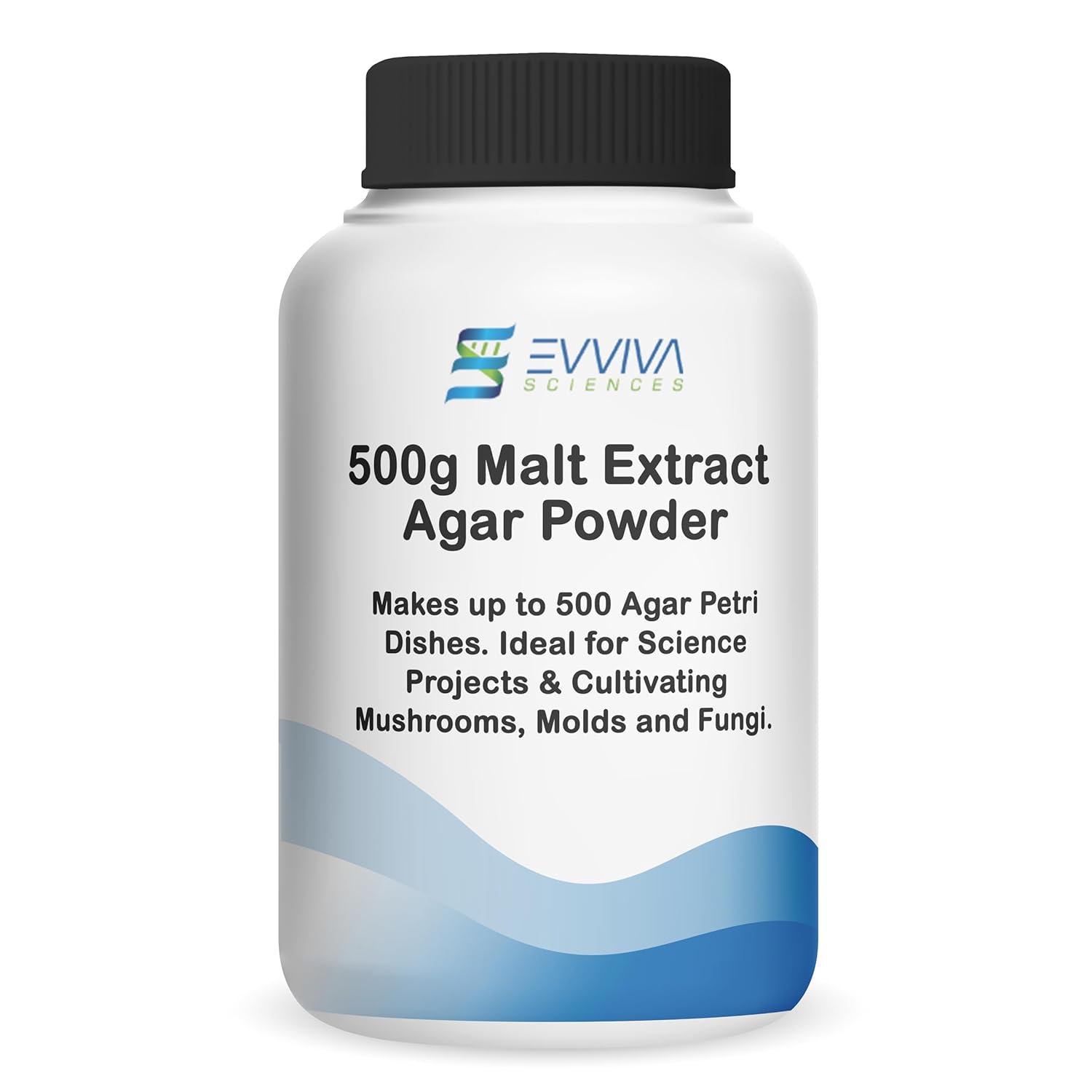 71yxjNT0wTL._SL1500_.jpg Malt Extract Agar Powder 500 Grams - Evviva Sciences - Make Over 500 Agar Petri Dishes - Premium Performance - Excellent for Mold & Fungus - Great for Mushrooms & Science Projects