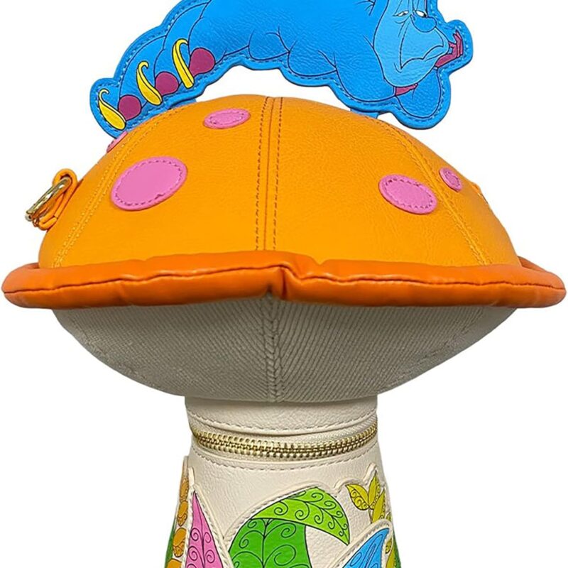 Loungefly Stitch Shoppe X Disney Alice in Wonderland Caterpillar Mushroom Crossbody Bag - Rave Festival Fashion Cosplay Disneybound Cute Backpacks