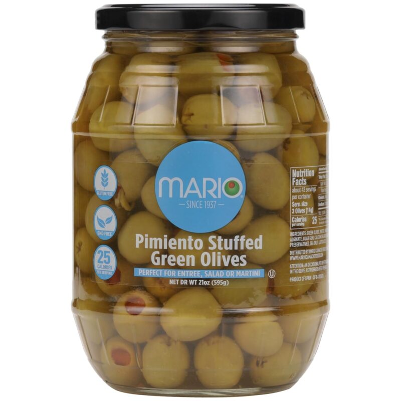 Mario Camacho Foods Manzanilla Spanish Olives, 21 Ounce (Pack of 6)