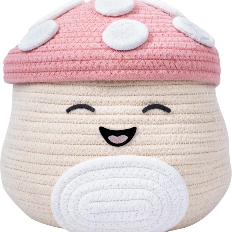 Fizz Creations Squishmallows Malcolm The Mushroom Woven Storage Basket.
