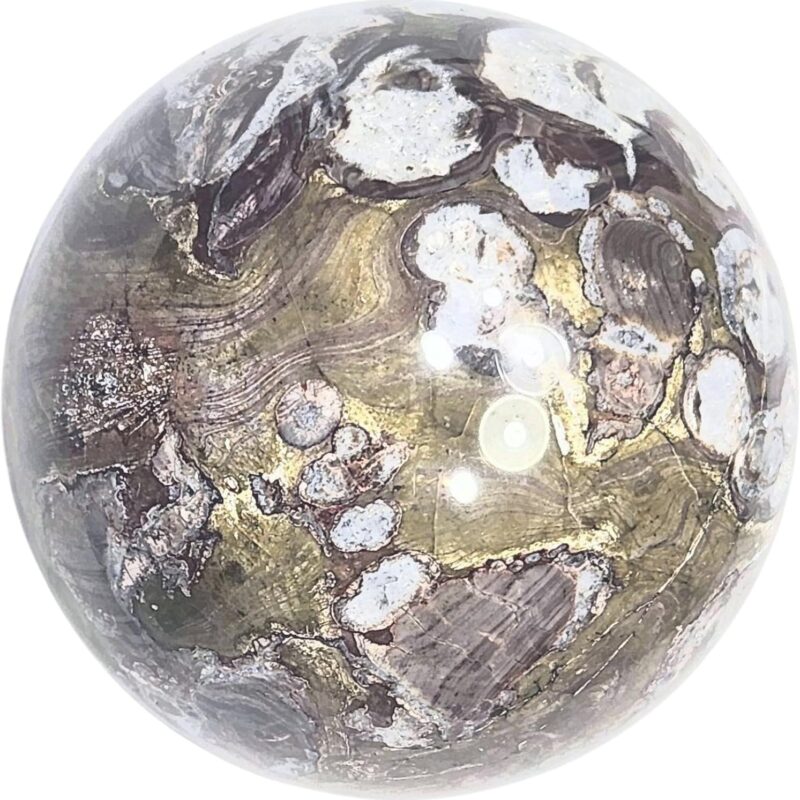 Mushroom Jasper w Crystalline Vugs 60mm Decor Sphere for Home or Office 6273