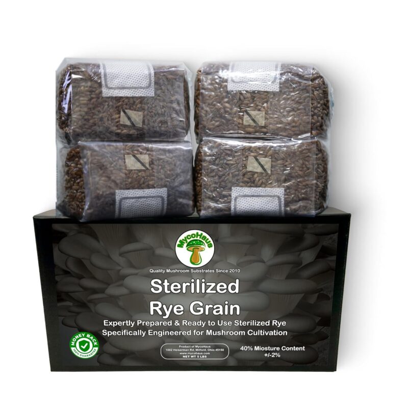 818CVlzbQ8L._SL1500_.jpg Mushroom Growing Kit with Injection Ports | Sterilized Rye Grain | Magic Indoor Grow Bags for Mushrooms | Home Cultivation Supplies | Without Spores | 1 Pound (12 Pack)
