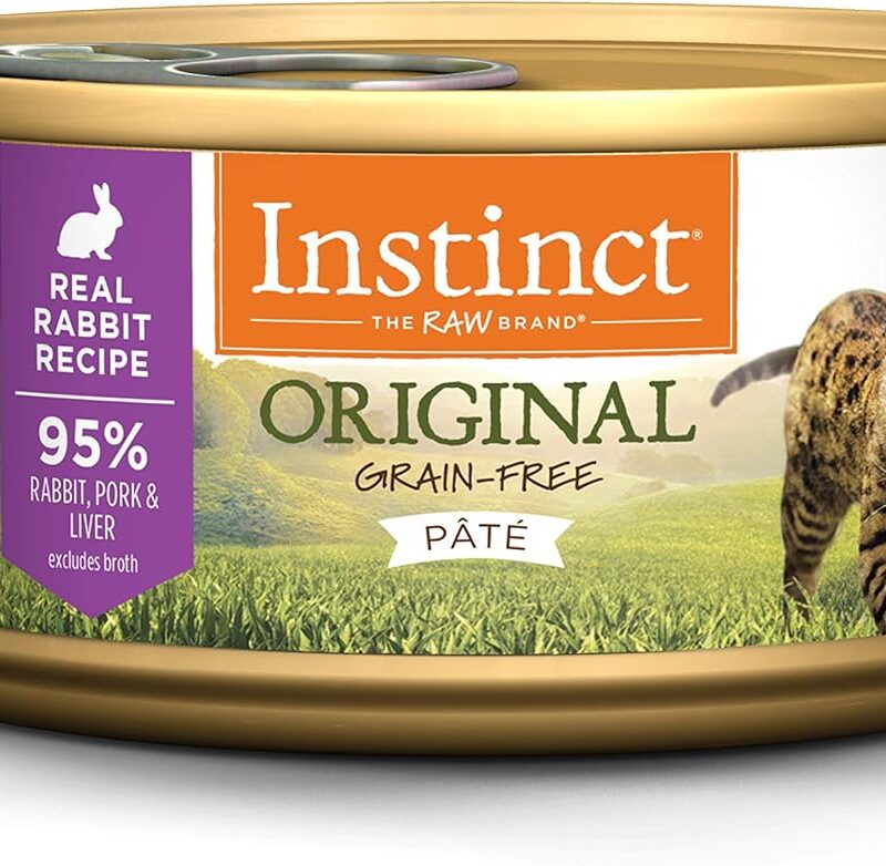 Instinct Original Grain Free Real Rabbit Recipe Natural Wet Canned Cat Food by Nature's Variety, 5.5 oz. Cans (Case of 12)