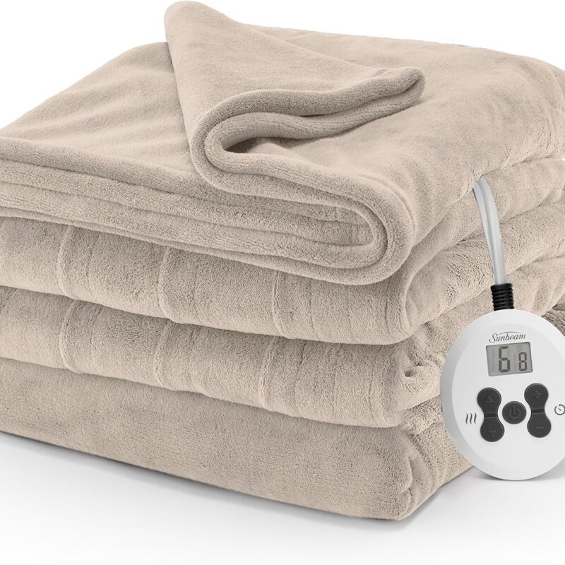 81EURd9UJCL._AC_SL1500_.jpg Sunbeam Royal Luxe Mushroom Heated Blanket - Full