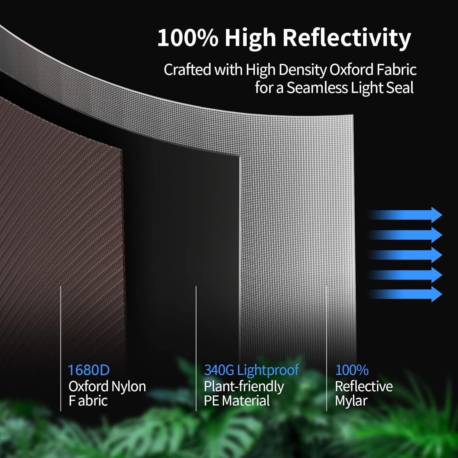 81ICWZLQVCL._AC_SL1500_.jpg ATOUR 4x2 Grow Tent, 48"x24"x60''High Reflective Mylar 1680D Hydroponic Grow Tents, Waterproof Grow Tent with Double Cleart Observation Door and Floor Tray, for Indoor Plant Growing - Image 3