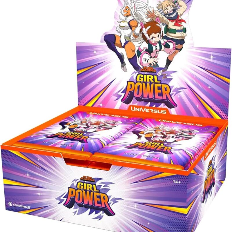 Universus My Hero Academia: Girl Power Booster Display - Includes 24 Booster Packs (11 Cards Ea), Deck-Building Card Game, Powerful Female Characters