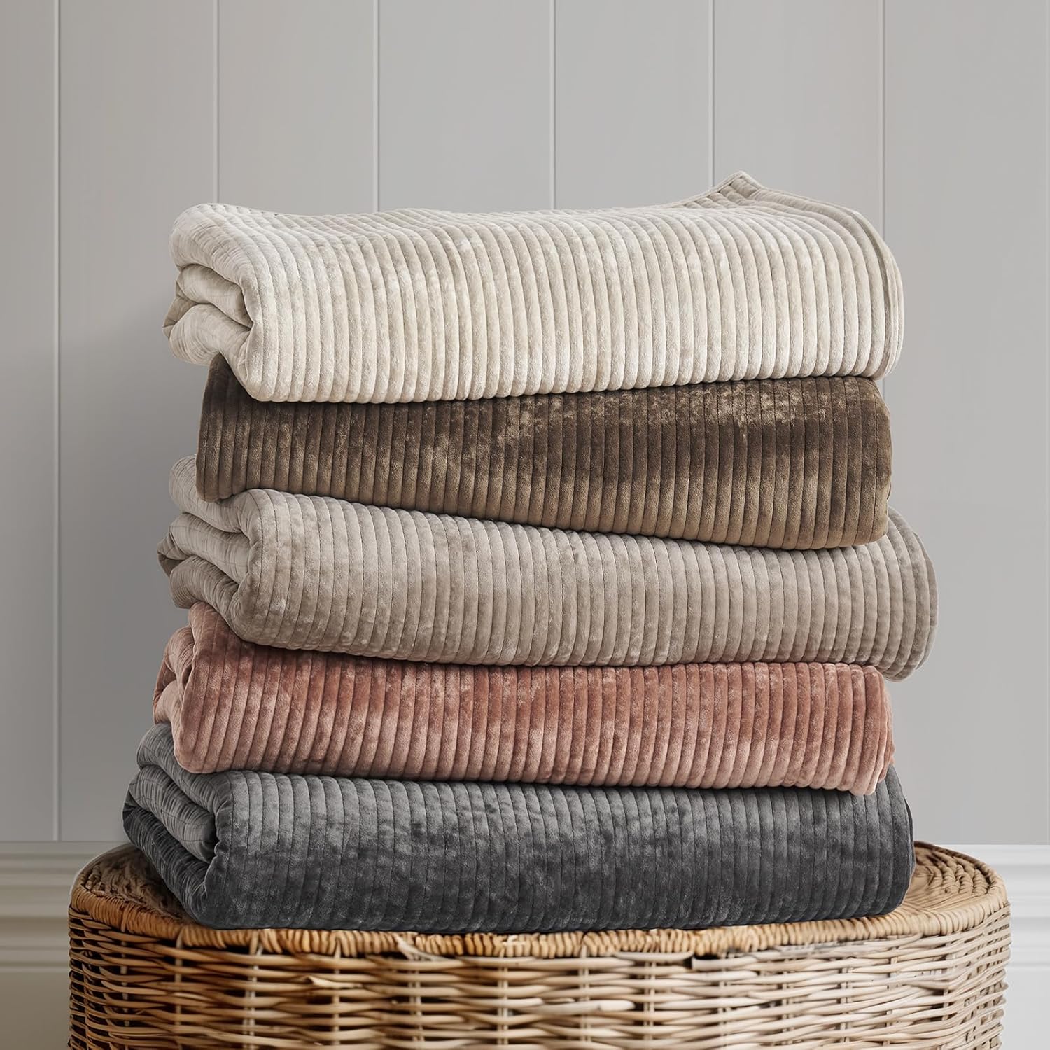 81OCFDhl0CL._AC_SL1500_.jpg EVERGRACE Velvet Quilt Set Queen Size, Luxurious Soft Velvet Bedding Sets, Lightweight Velvet Comforter for All Season, Striped Channel Bedspread Coverlet with 2 Shams, Mushroom Brown - Image 8