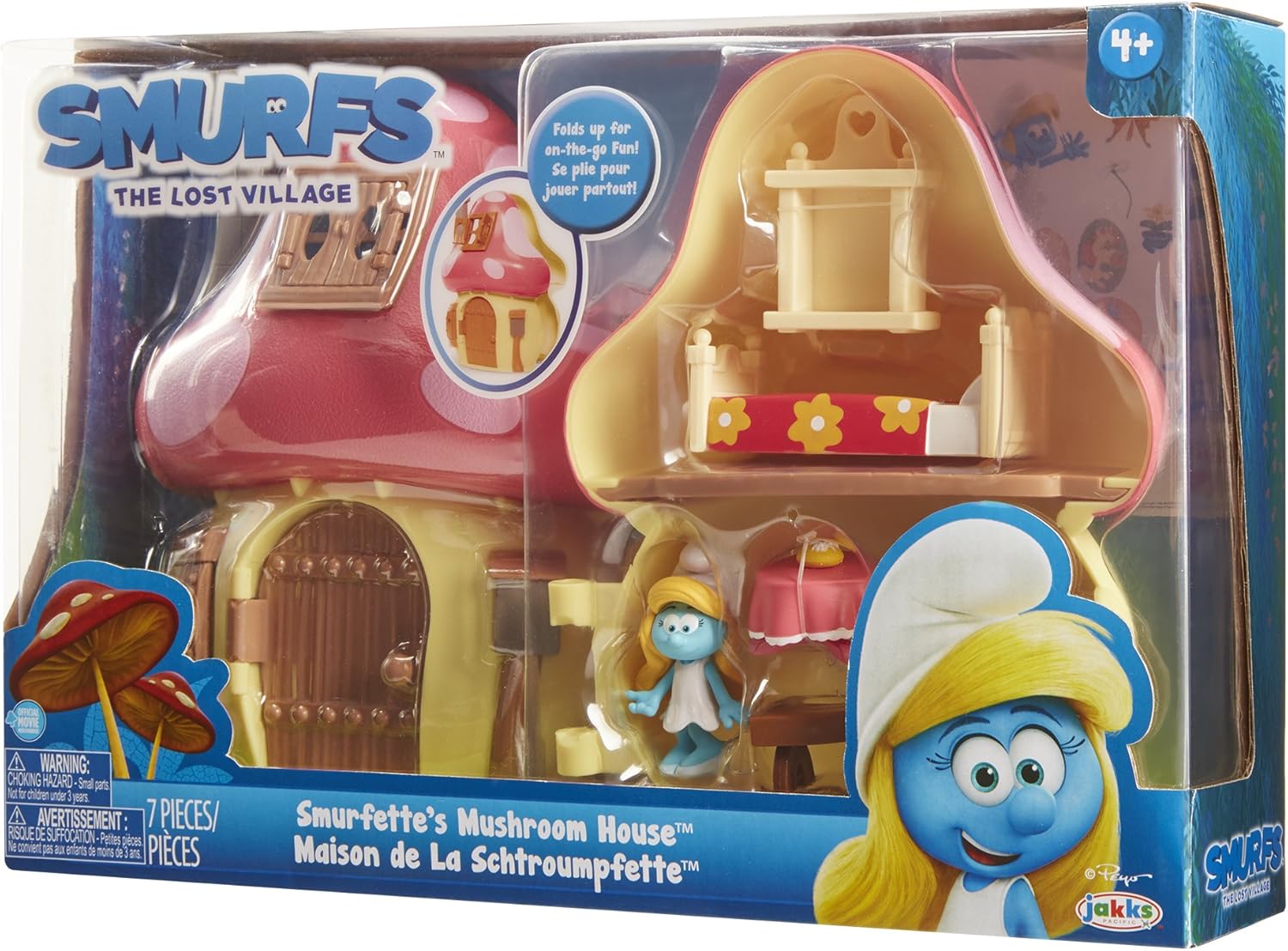 81OQhE72JfL._AC_SL1500_.jpg Smurfs The Lost Village Movie Mushroom House Playset with Smurfette Figure - Image 9