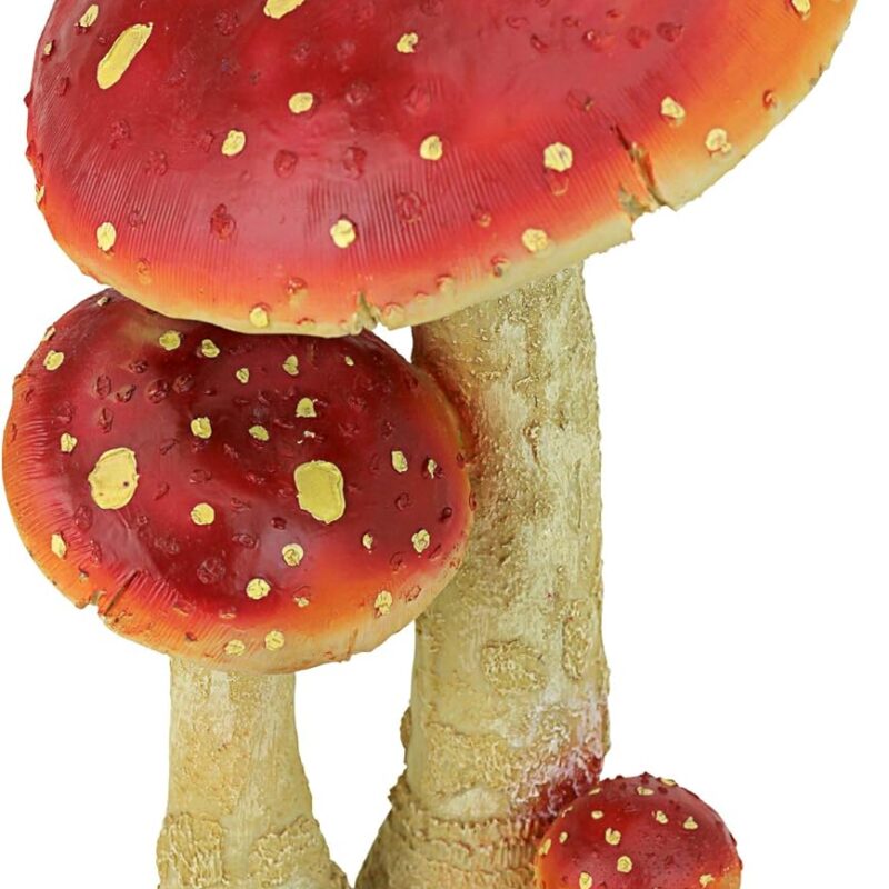 Design Toscano Mystic Forest Mushroom Statue: Red