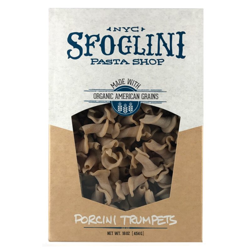 Sfoglini—Porcini Trumpets—Made with Traditional Techniques & Wholesome Organic Grain with an Earthy Mushroom Flavor—6-16oz Boxes