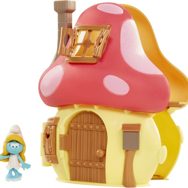 Smurfs The Lost Village Movie Mushroom House Playset with Smurfette Figure