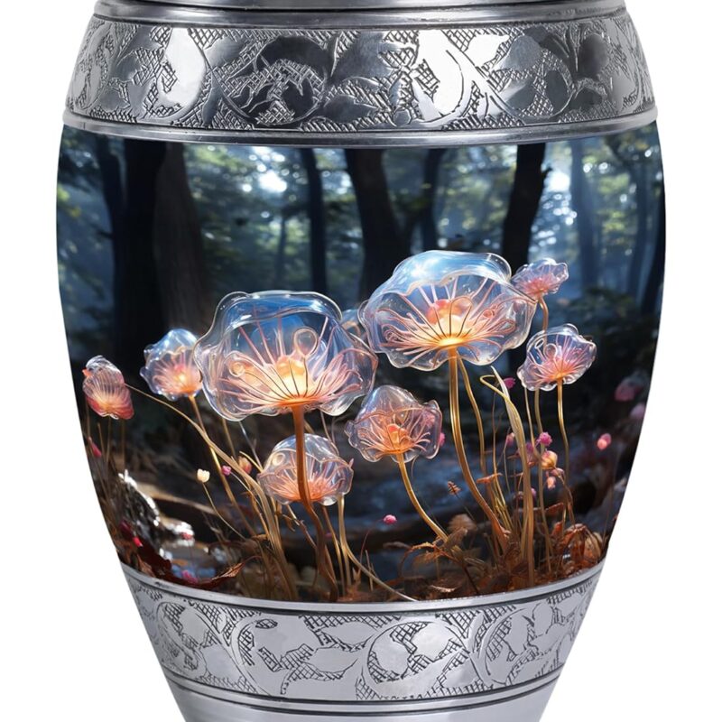 81iQNgB3bfL._AC_SL1500_.jpg Glass Mushroom - Ash Holders for Human Ashes - Funeral Urns - 10Inch - Large - Peaceful Farewell Urns - Burial Urns for Human Ashes - Funeral Urns for Adult Ashes Men - Cremation Burial Urns