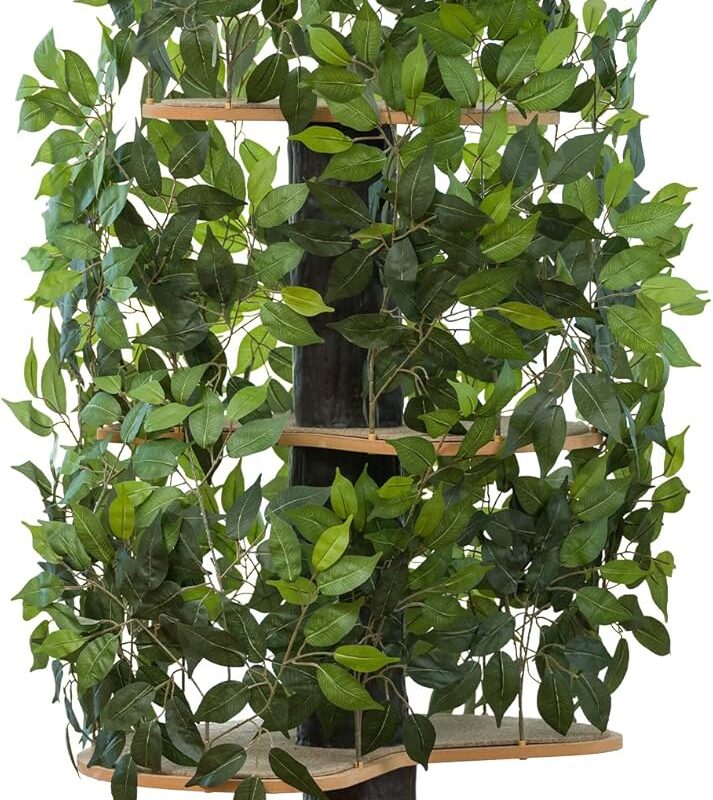 On2 Pets Cat Tree with Leaves Made in USA, Cat House & Cat Activity Tree, Multi-Level Cat Condo for Indoor Cats