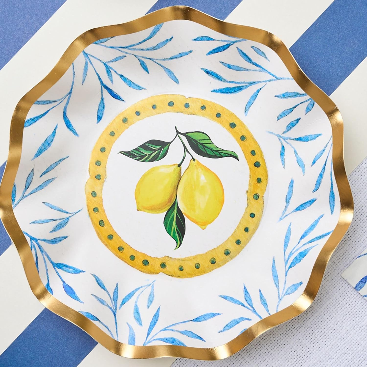 81rGvHmf4L._AC_SL1500_.jpg Sophistiplate 64Pcs Tableware Set. Decorative Paper Plates. Premium, Heavyweight Plates for Party Decorations. Party Supplies Set Includes Dinner, Salad, Plates & Napkins - Image 8