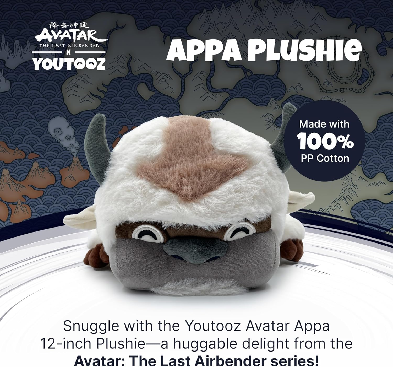 81xLWdoldmL._AC_SL1500_.jpg Youtooz 1 Ft Appa Plushie from Avatar The Last Airbender - Soft 100% Cotton Stuffed Collectible - Image 2