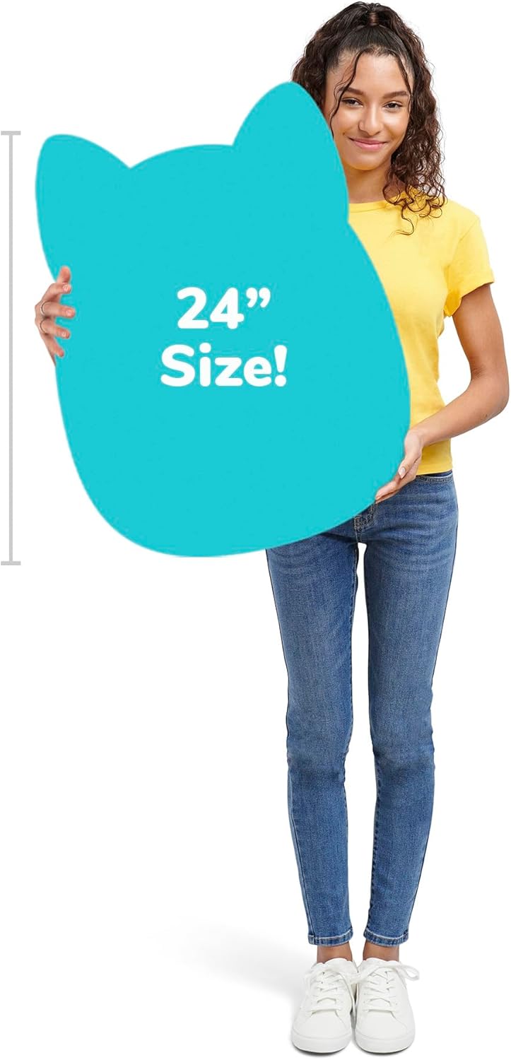 1743112238_61iSFcxsqQL._AC_SL1500_.jpg Squishmallows Original 24in Lorna The Light Teal Llama Wrapped in Tassels – Official Jazwares Plush (Jumbo) - Image 4