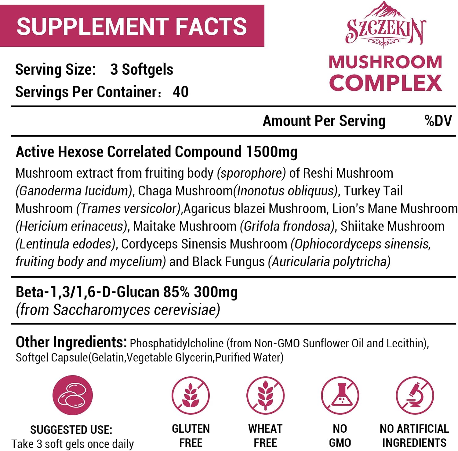 1743412402_81dkRSFqtGL._AC_SL1500_.jpg 1500mg Liposomal Active Hexose Correlated Supplement,480 Soft Gels Beta-Glucans with Natural Mushroom Extract, Immune System, Liver Function, Maintain T-Cell & Killer Cell Activity - Image 2