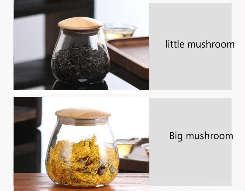 51044PGTEaL._AC_.jpg Mushroom Shape Storage Jar Food Coffee Bean Seasoning Sealed Bottle with Lid Interesting Storage Tool Jar (Clear 400ml) - Image 5