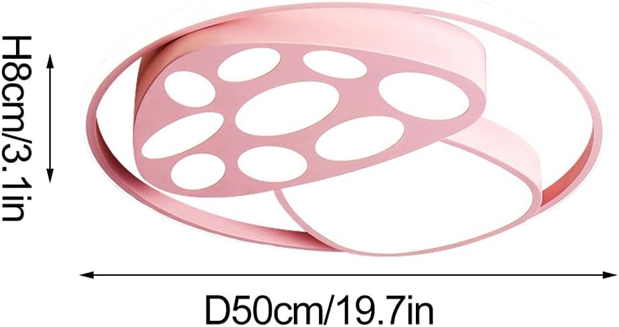 5119lOB0tTS._AC_SL1000_.jpg Creativity Macaron Mushroom LED Flush Mount Ceiling Light Fixture, Children's Bedroom Round Shape Lighting Lamp, for Kid's Room Girl Room Kindergarten - Dimmable Trichromatic Light - Image 6