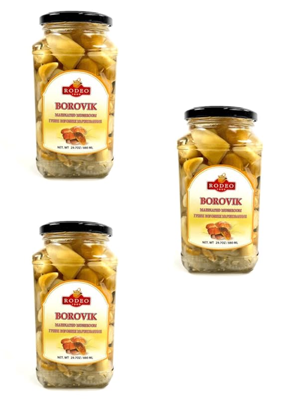 Rodeo Food Borovik Porcini Mushrooms 29.7 Fl Oz (3 Pack) - Fresh And Nutritious Forest Delicacy - Quality Fungi For Culinary Delight