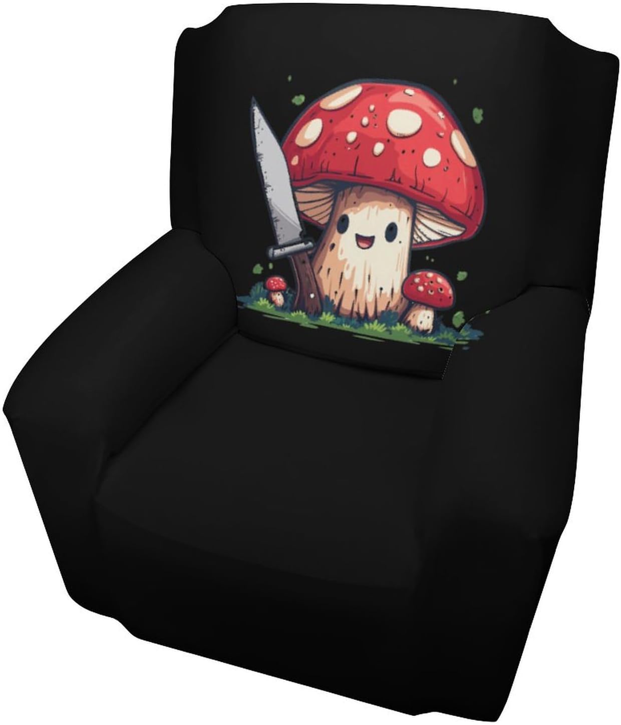 51AOfNEEzL._AC_SL1500_.jpg Mushroom with A Knife Sofa Slipcover Soft Couch Covers Adjustable Single Sofa Covers Furniture Protector