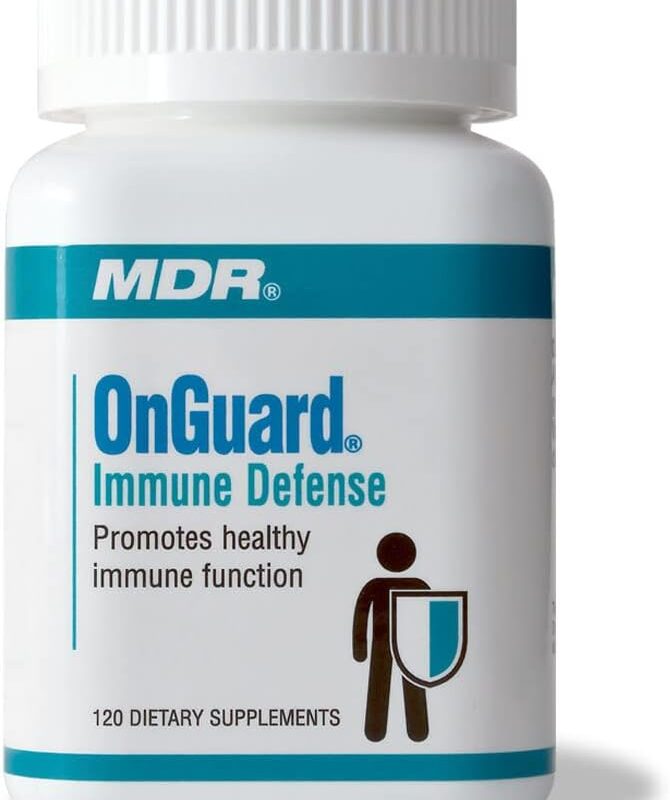 MDR OnGuard Immune Support Formula with Clinically Proven Maitake & Shitake Mushroom, Lo Han, Colostrum and Patented Lotus Seed Extract. (120 Capsules)