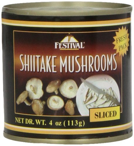 Festival Sliced Shiitake Mushrooms - Fresh Pack, 4-Ounce (Pack of 24) by Festival