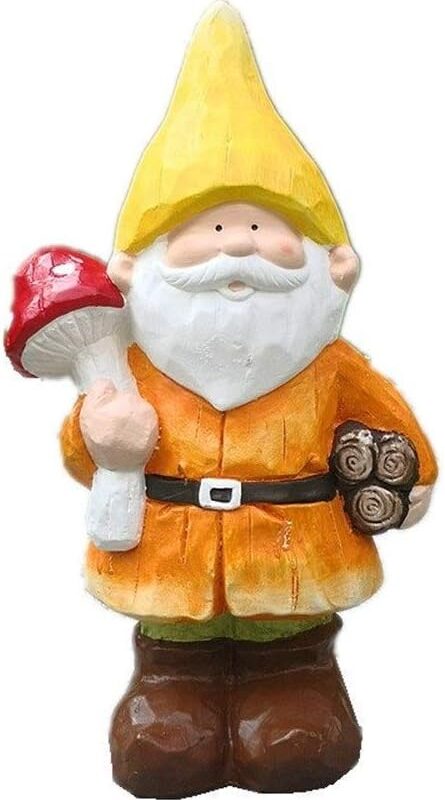 Garden Statues and Sculptures Outdoor Retro Resin Dwarf Sculptures Garden Decoration Outdoor Holding Mushroom Elf Pastoral Style Ornaments