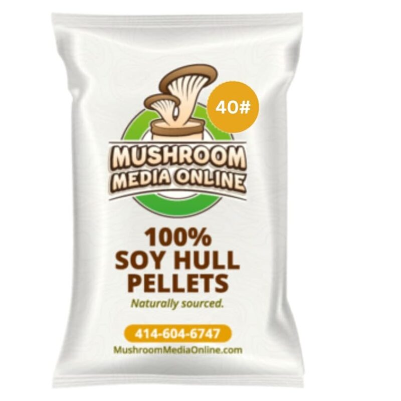 100% Soy Hull Mushroom Pellets - Ideal and Fast-Growing Substrate for Mushroom Cultivation, Oyster Mushrooms, Shiitake, and More (120 Pounds)