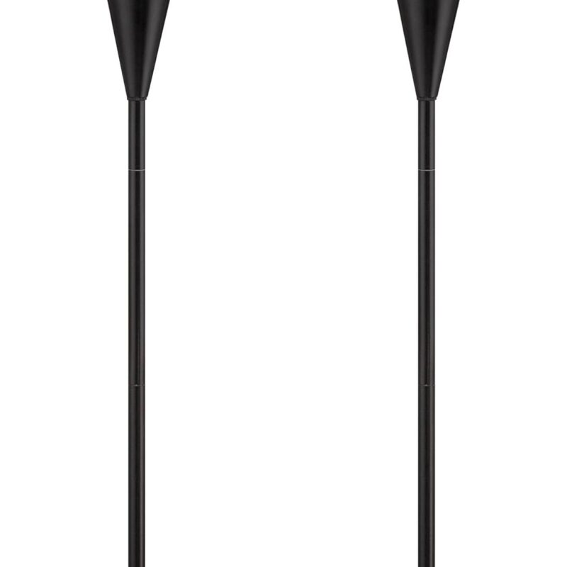 John Timberland Grant 18" High Black LED Mushroom Path Lights Set of 2