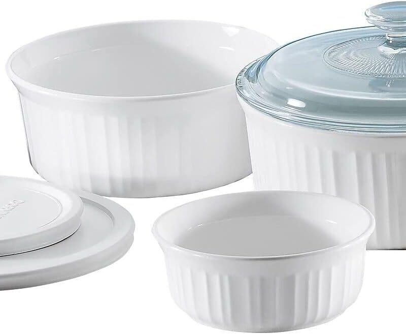 Corningware 6 Piece Set 2.5 Qt. 16 Oz White2