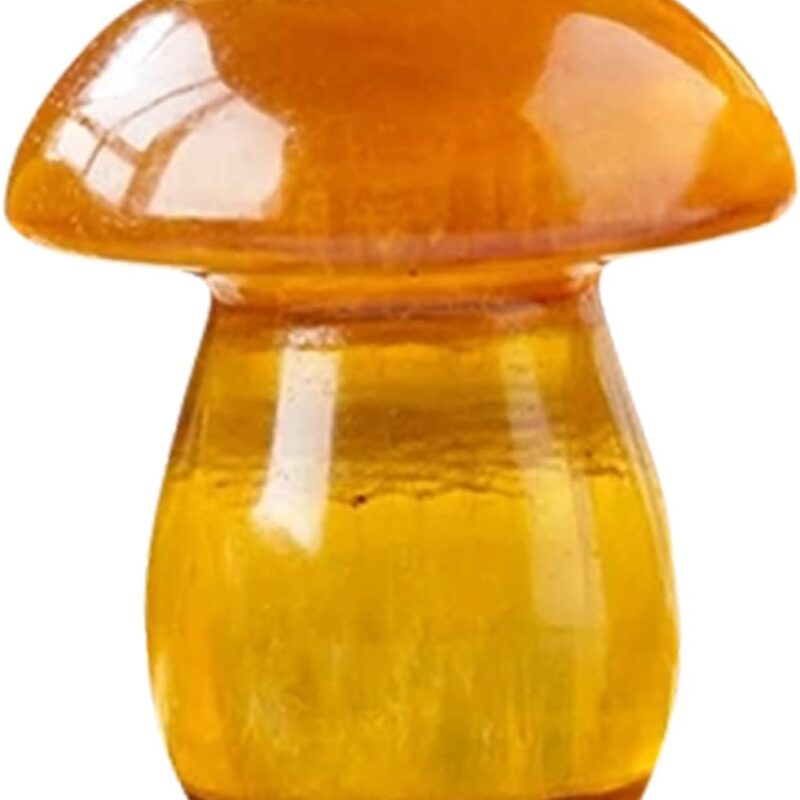 Crystal Stone Mushroom Stone Decor for Landscape Mushroom Sculptures Mushroom Figurines Mushroom Shape Crystal Stone Mushroom Decoration Mushroom Statues Plant Pot Decors