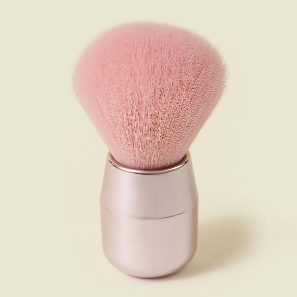 51thcbfNXkL._SL1200_.jpg Soft Kabuki Makeup Brush – Professional Nylon Bristles, Mushroom Head for Powder, Contour, Cream & Liquid Cosmetics (Pink Round Brush)