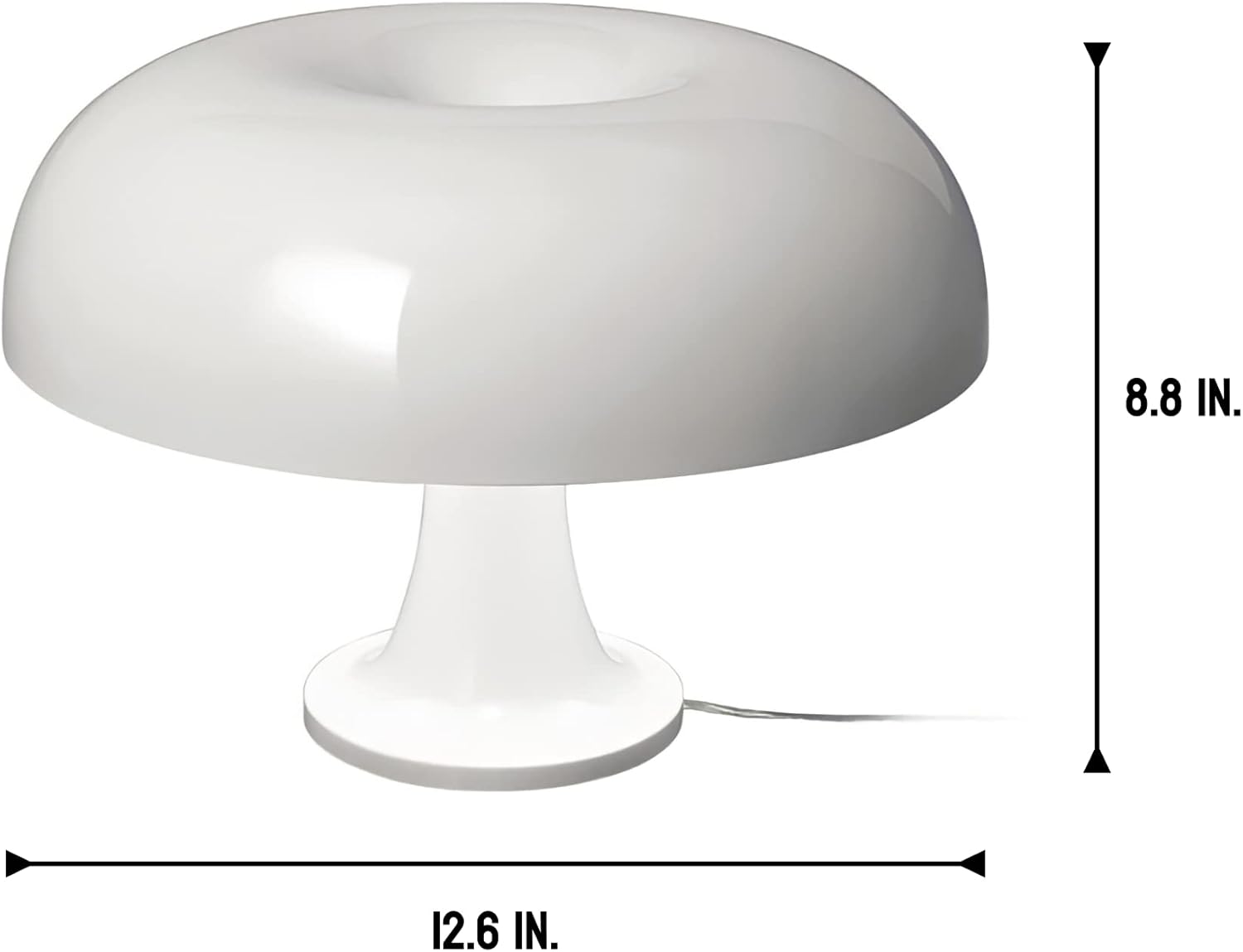 51vOWfDfpL._AC_SL1500_.jpg Retro Mushroom Lamp for Room Aesthetic Modern Lighting for Bedroom | Cool Retro Living Room Decor (White) - Image 6