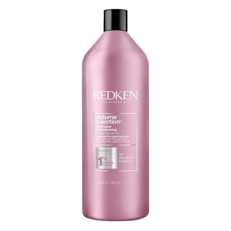 Redken Volume Injection Shampoo For Fine Hair - Adds Lift & Body, Volumizing & Detangling Without Weighing Down, Paraben Free
