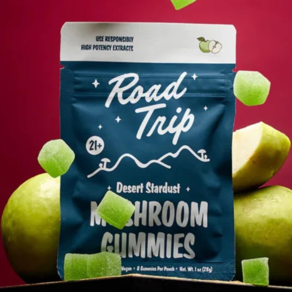 613Vf5GBQNL._SL1200_.jpg Road Trip-Desert Stardust-Mushroom Gummies-Green Apple (2 PACK) (00, Blue Raspberry) - Image 3