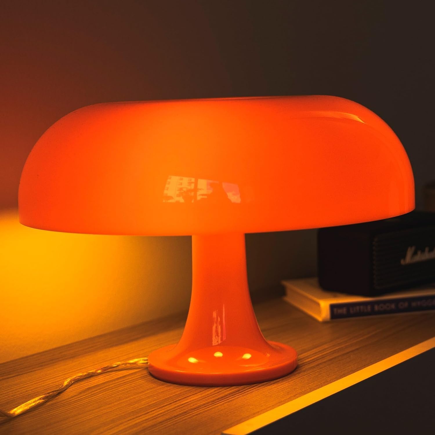 614hscRUQYL._AC_SL1500_.jpg Huga Collective Mandarin Dream Dimmable Mushroom Lamp | Vintage Retro Mushroom Table Lamp for Ambient Lighting - Image 5