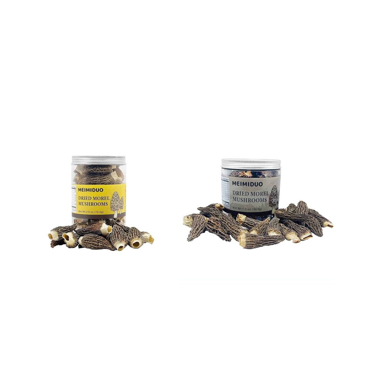 6173H-qGr6L._SL1500_.jpg MEIMIDUO Premium Mushrooms Family Assortment Set, 2 Packs Of Dried Morel Mushrooms(2.8 Oz+1.2 Oz), - Natural, Ready for Gourmet Cooking at Home
