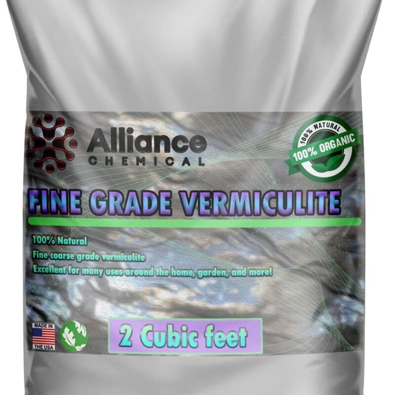 Premium Organic Fine Vermiculite - 2 Cubic Feet (51 Quarts) - Soil Amendment for Indoor and Outdoor Gardens, Potting Orchids, Succulents, Fungi, and Hydroponics
