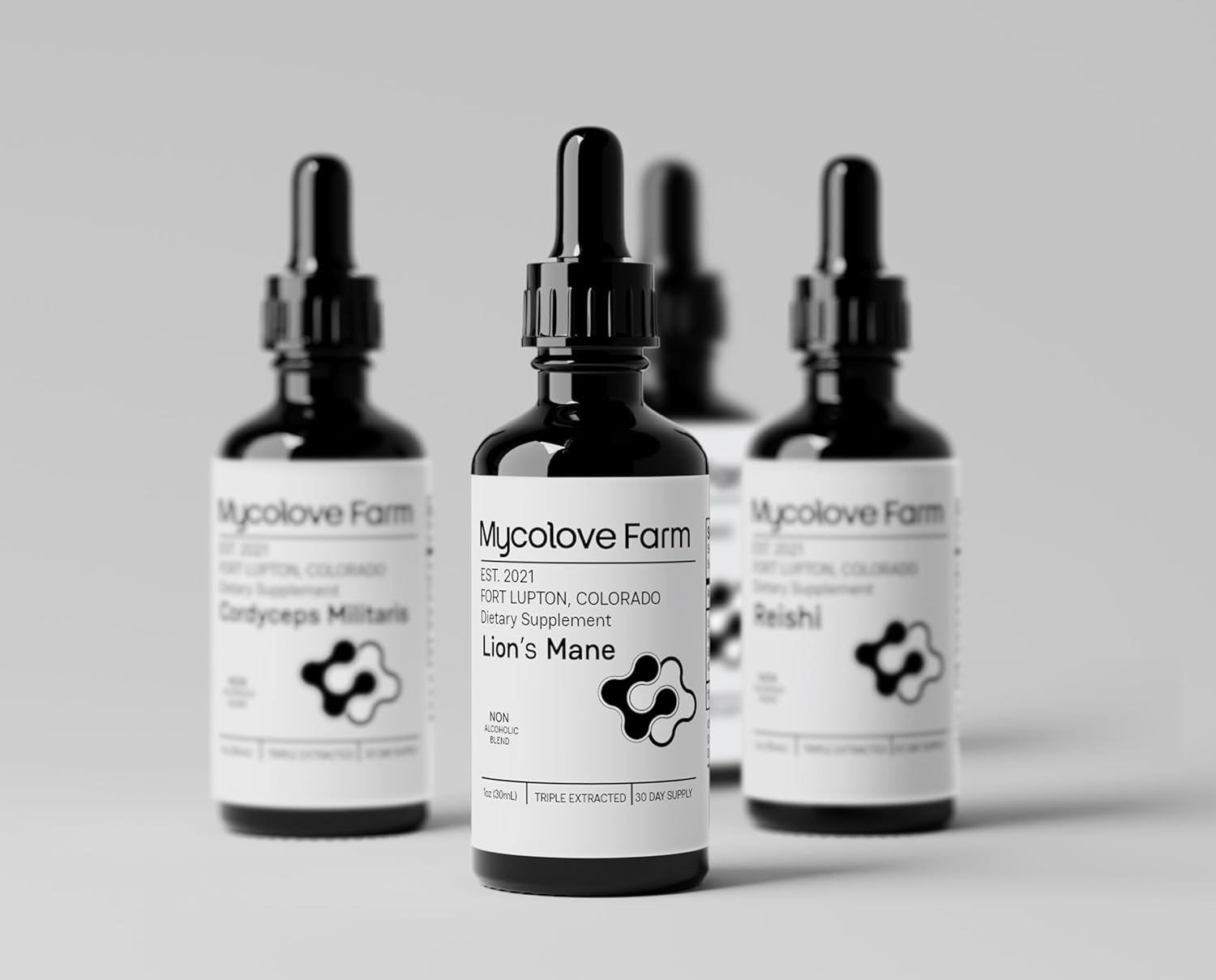 618aSADH-L._AC_SL1500_.jpg MycoSymbiotic Mushroom & Herb Tinctures for Mind and Body System Support, 4 Set - 1oz
