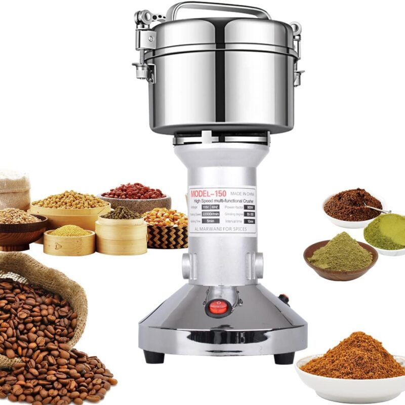 61BDgXFfTTL._AC_SL1200_.jpg Grain Mill 150g High Speed Food Electric Stainless Steel Grinder Mill Seeds Flour Nut Pill Wheat Corn Herbs Spices & Seasonings Grinder Dry Grain Powder Machine