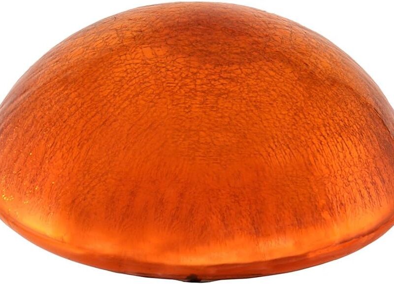 Achla Designs Glass Toadstool Mushroom Gazing Ball, Mandarin
