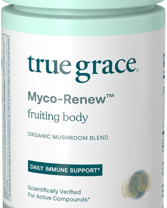 True Grace Mushroom Myco-Renew Blend Daily Immune Support - 120 Count Capsules - Organic