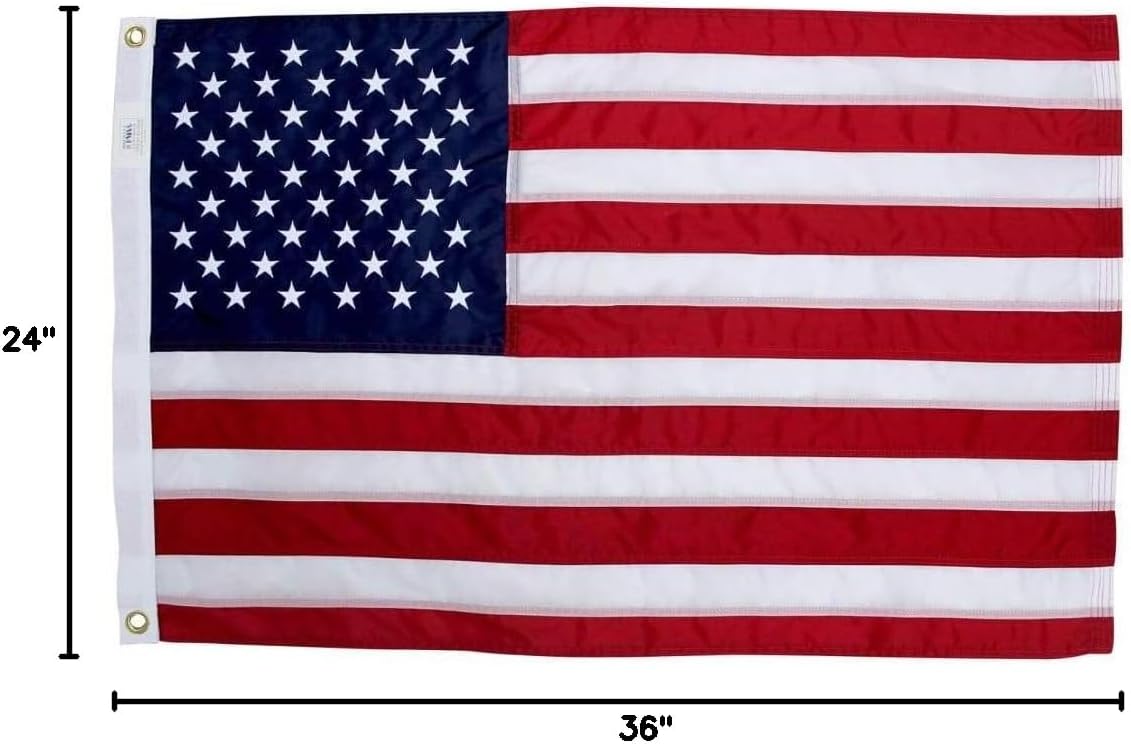 61HkYxXlnmL._AC_SL1420_.jpg 2x3 Nylon American Flag | Certified Made in USA, Outdoor Heavy-Duty | Fine Line Flag - Image 8
