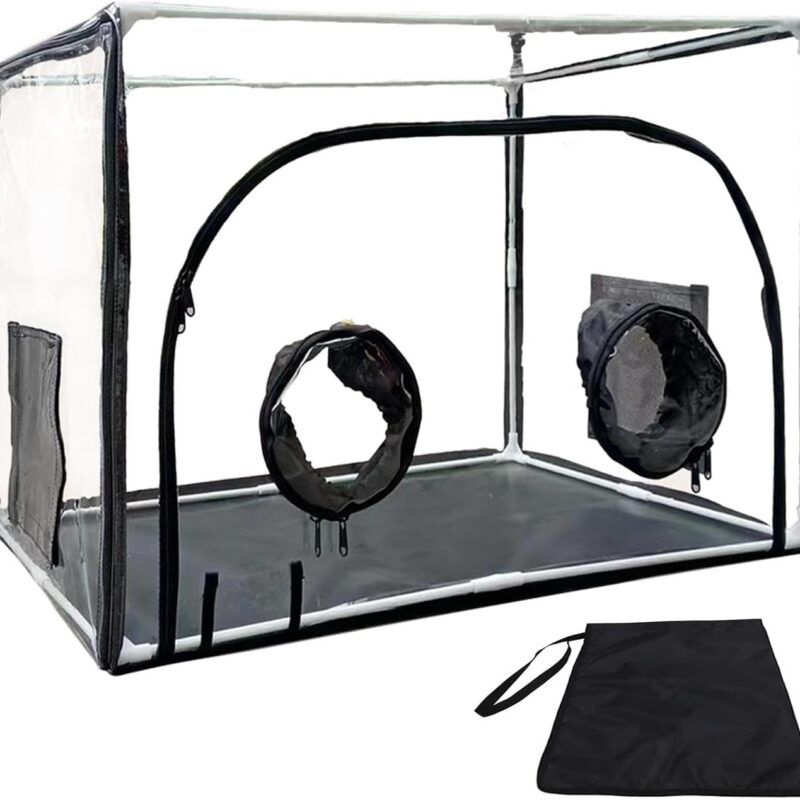 Mushroom Fruiting Chamber - Portable Mushroom Grow Box - Mycology Still Air Box - Fume Hood - Monotube Kit Mushroom Planting BagTent - High-Visibility Mushroom Grow Bags for Home Scientists