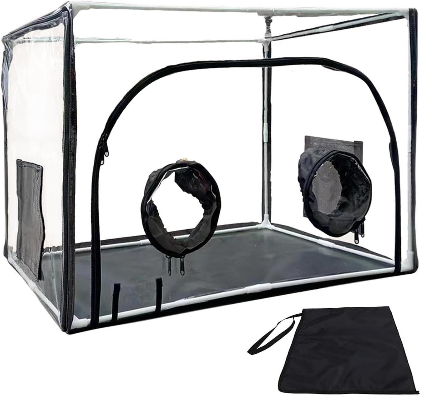 61Igwg9M7mL._AC_SL1500_.jpg Mushroom Fruiting Chamber - Portable Mushroom Grow Box - Mycology Still Air Box - Fume Hood - Monotube Kit Mushroom Planting BagTent - High-Visibility Mushroom Grow Bags for Home Scientists